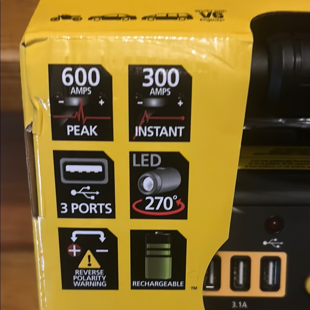 Stanley Yellow and Black Portable Power Station - Picture 3 of 3